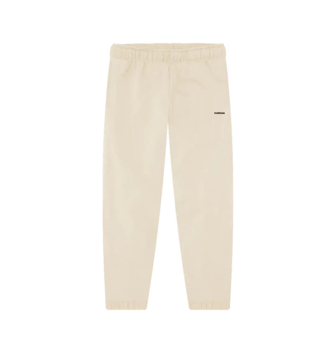 jogging femme KARDAIA couleur sable en coton bio, vu à plat