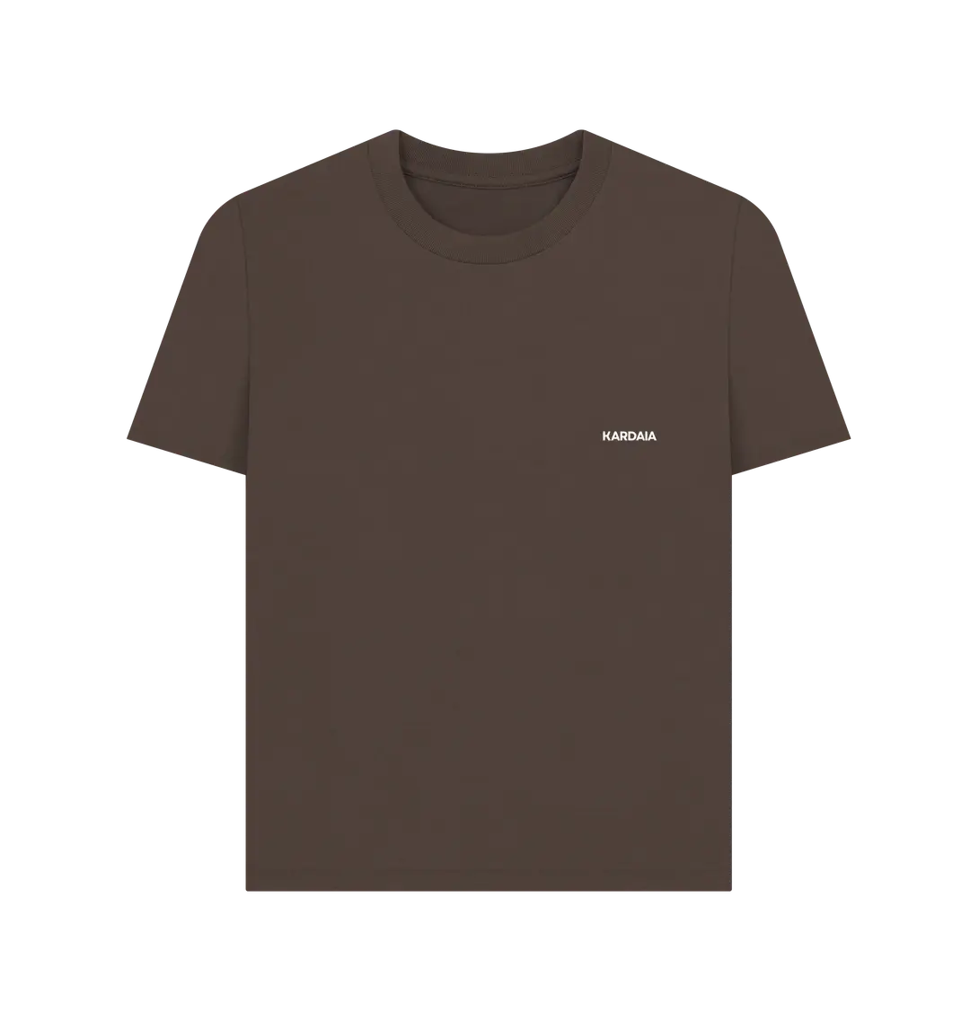 t-shirt femme simple en coton bio couleur brun écorce