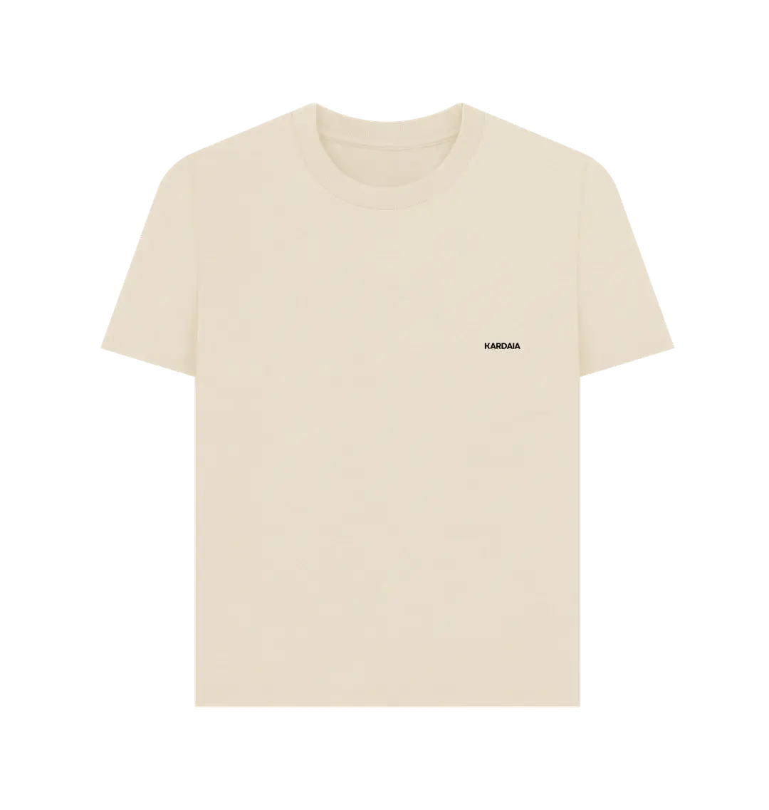 t-shirt femme couleur sable doux en coton biologique, style épuré et intemporel